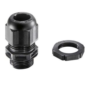 WISKA BLACK 20MM C/GLAND + L/NUT (EACH) (6.2-14MM clamp range)