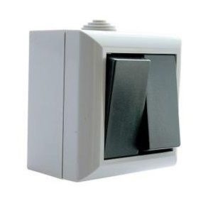 WATERPROOF 10A 2G 1W SWITCH IP54