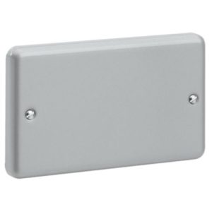 METALCLAD 2GANG BLANK PLATE