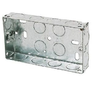 2G 25MM FLUSH METAL BACK BOX