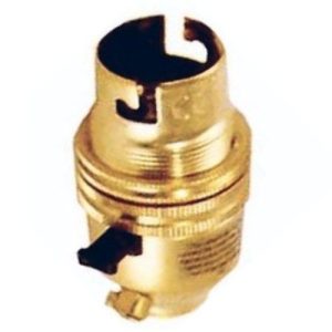 1/2" B.C SWITCHED BRASS LAMPHOLDER