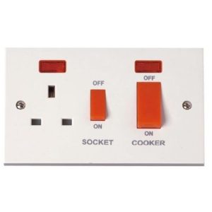 45A COOKER SWITCH + 13A SOCKET