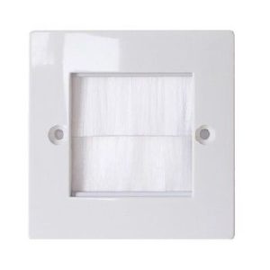 1G BRUSH OUTLET PLATE WH - WH BRUSHES