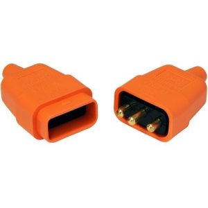 10A 3PIN PULL APART CONNECTOR ORANGE