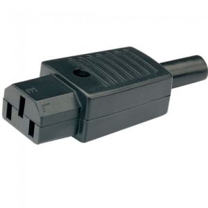 3PIN 6A IEC SHROUDED IN-LINE SOCKET