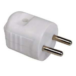 SCHUKO PLUG 2 PIN WHITE