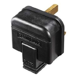 13A HEAVY DUTY BLACK RUBBER PLUG