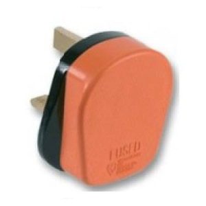 RESILIENT 13A MAINS PLUG ORANGE