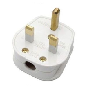 RESILIENT 13A MAINS PLUG WHITE
