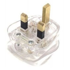5A TRANSPARENT FUSED MAINS PLUG
