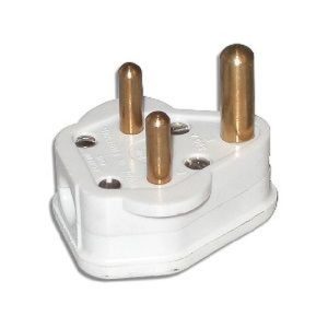 15A ROUND PIN MAINS PLUG
