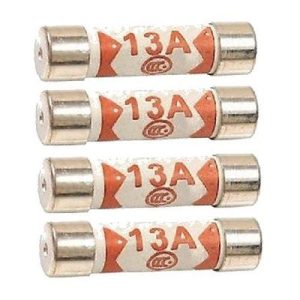 13A 1" BS1362 PLUG FUSES 4PK