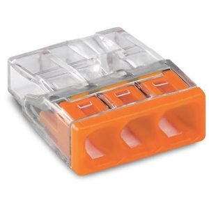 WAGO 3-PORT 24A 2.5MM PUSH CONNECTOR - 5PK