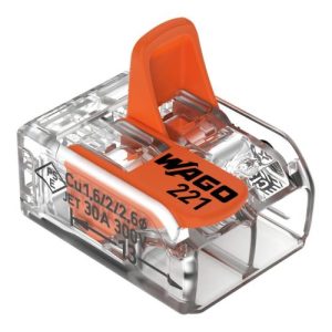 WAGO 2-PORT 41A 6MM LEVER CONNECTOR - 5PK