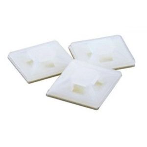 20X20 WHITE SELF ADH CABLETIE BASE (5PK)