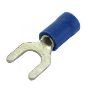BLUE 6.3MM FORK TERMINALS 1.5-2.5MM (10PK)