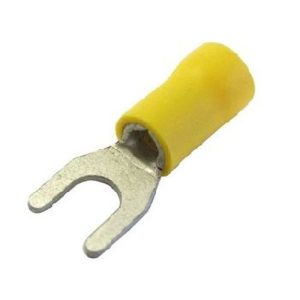 YELLOW 3.7MM FORK TERMINALS 4-6MM (10)
