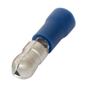 BLUE 4MM MALE BULLET TERMINALS (10)