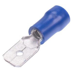 BLUE 6.3MM MALE TERMINALS 1.5-2.5MM (10 Pack)