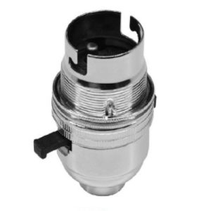10MM BC SWITCHED POLISHED CHROME LAMPHOLDER
