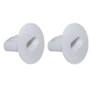 WHITE CABLE WALL GROMMET TWIN 2PK