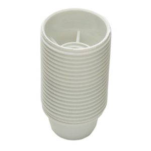 SES WHITE THREAD LAMPHOLDER WITH 10MM ENTRY