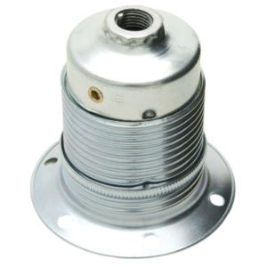 POLISHED CHROME ES LAMPHOLDER WITH 10MM ENTRY+SHADE RING