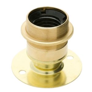 ES POLISHED BRASS BATTEN HOLDER WITH SHADE RING