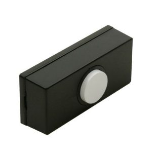 BLACK WIRED BELL PUSH