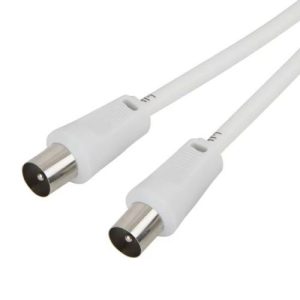 PLUG-PLUG CO-AX LEAD 4M WHITE