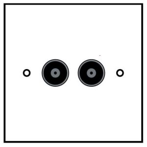 TWIN FLUSH COAX PLATE