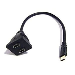 HDMI PLUG-2 HDMI SOCKETS LEAD 15CM
