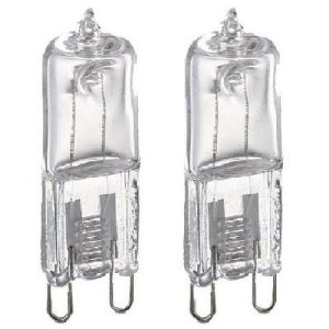 G9 240V 28W=370LM. HALOGEN 2PK