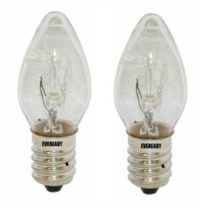 7W NIGHT LIGHT LAMPS E12 (2 PACK)