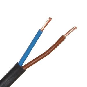 2 CORE ROUND .50MM MAINS FLEX 5M BLACK