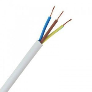 3 CORE ROUND 2.5MM WHITE MAINS FLEX 5M