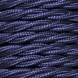 3 CORE 0.75MM 3 METRE BLUE TWISTED BRAIDED CABLE