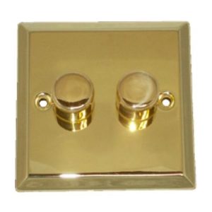 PLAIN BRASS 2G 2W DIMMER 60-250W