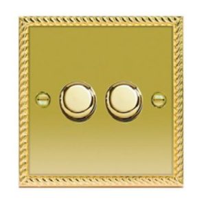 ROPED BRASS 2G 1W DIMMER SWI 60-250W