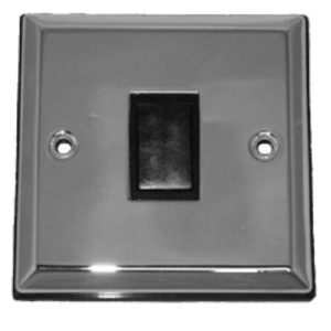 POLISHED CHROME 10A INTERMEDIATE SWITCH (BLACK INS