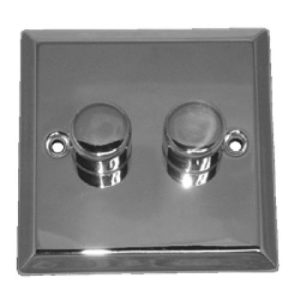 POLISHED CHROME 2G 1W DIMMER 60-250W