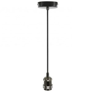 POLISHED BLACK CHROME PENDANT SET ES 1.8MTR