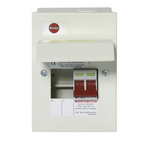 WYLEX 2W 63A D/P MAIN SWITCH BOARD