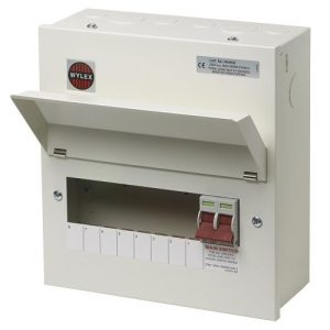 WYLEX 8 WAY METAL MAINS CONSUMER UNIT