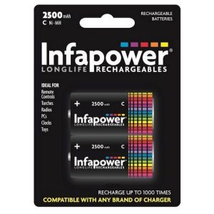 INFAPOWER C 2600MAH RECH. BATTS 2PK