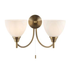 ENDON ALTON TWIN  ANTIQUE WALL LIGHT