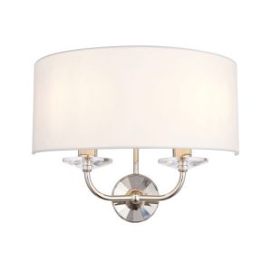 ENDON NIXON 2-LT B/N WALL LIGHT
