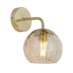 ENDON DIMPLE SATIN BRUSHED GOLD SINGLE WALL FITTING