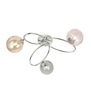 ENDON ELLIPSE 3LT SEMI FLUSH CHROME PLATED